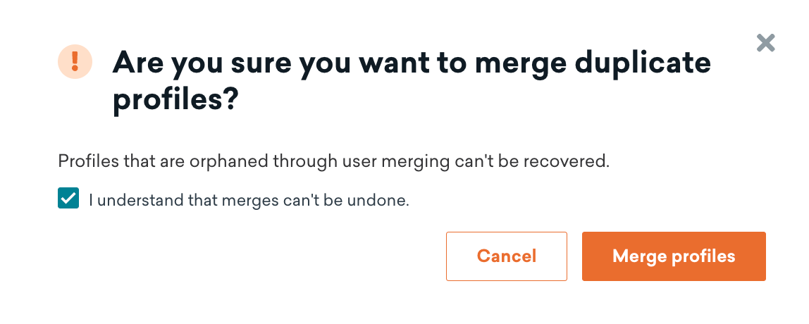 The "Manage Audience" page with "Merge all duplicates" highlighted.