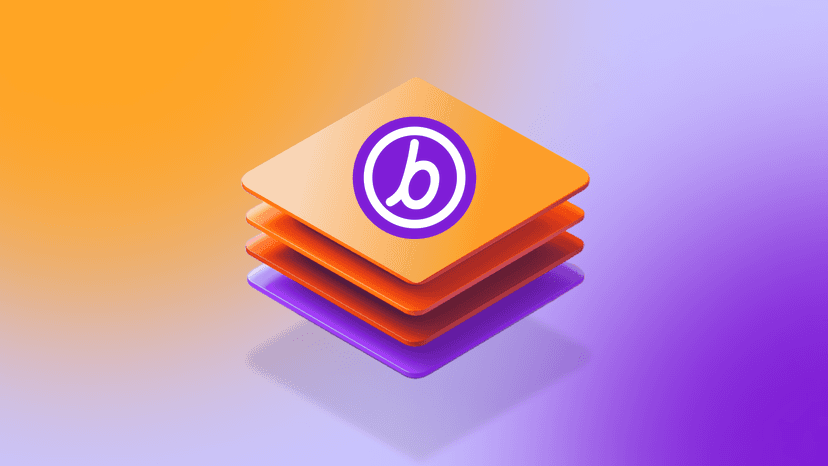 a stack of squares with the letter b on them