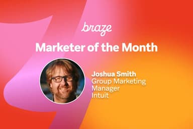 a man with glasses and a beard is the marketer of the month .
