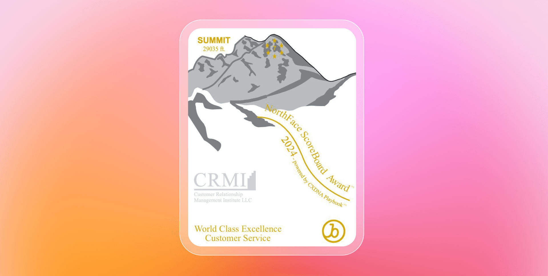 a north face sticker that says world class excellence customer service