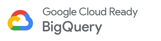a google cloud ready bigquery logo on a white background