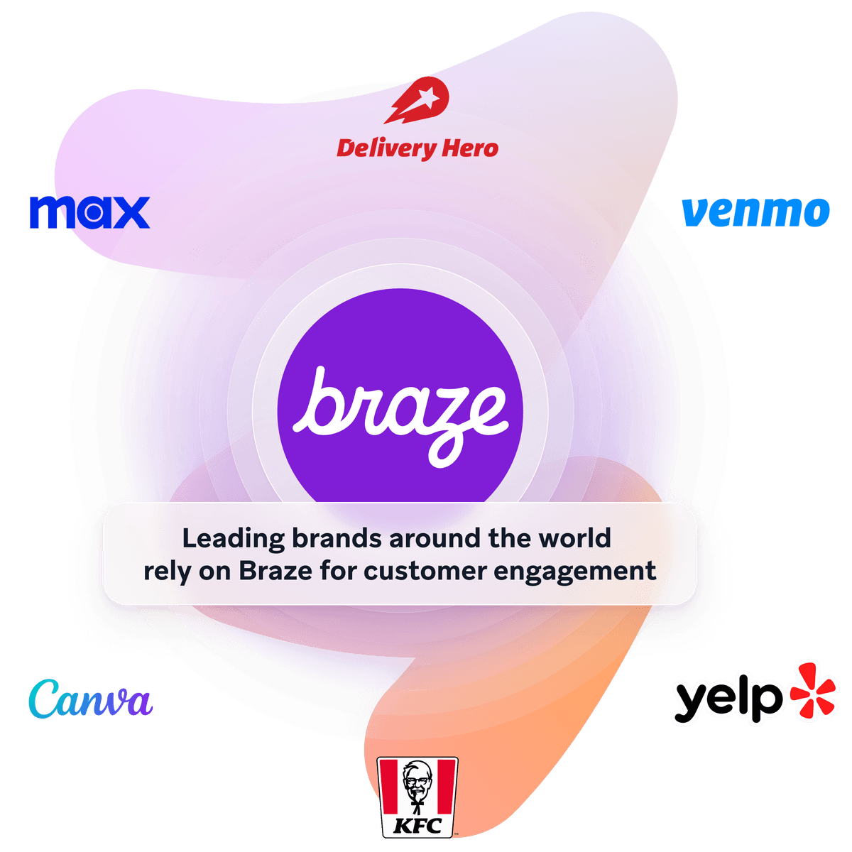 a purple circle with the word braze on it
