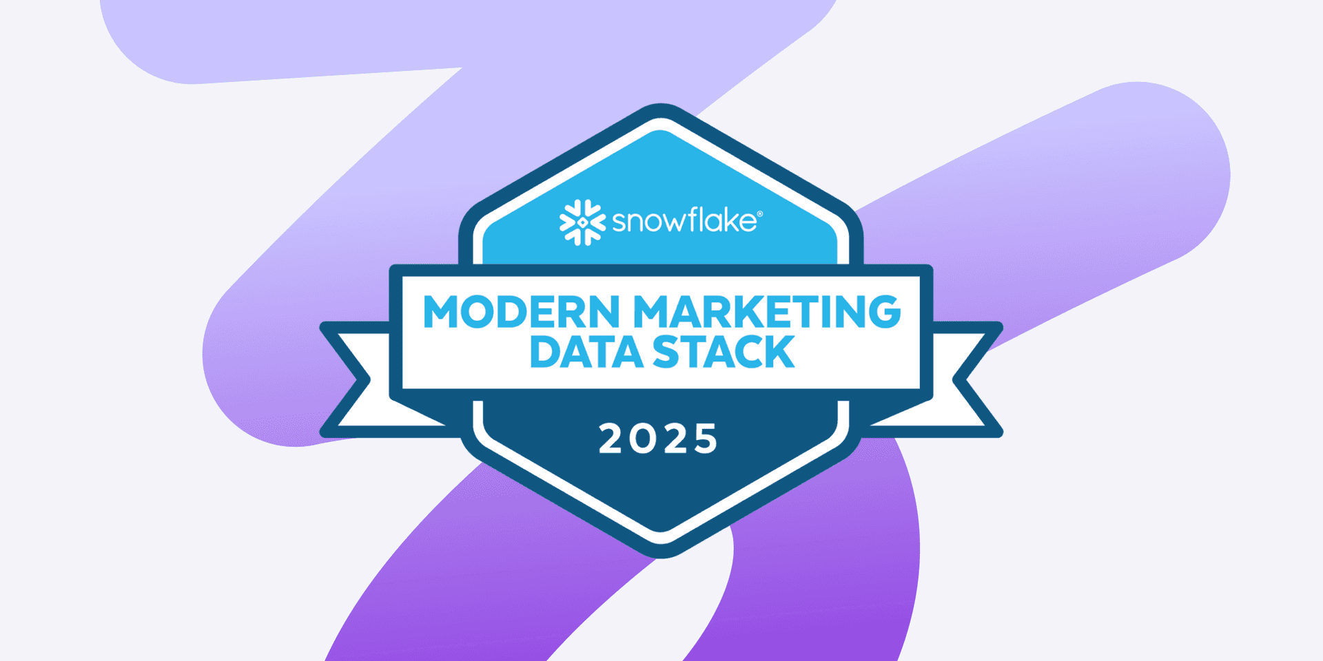Logo de Snowflake avec la mention « modern marketing data stack 2025 »