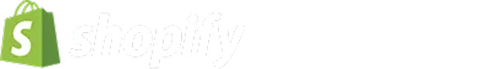 the word shopify is written in white on a green background .