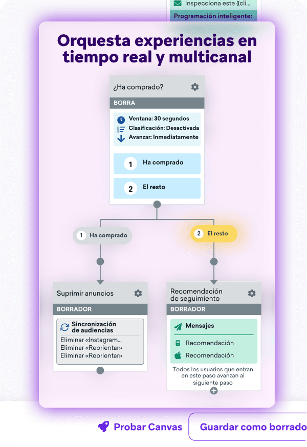 Página con el panel de control de Segment Builder