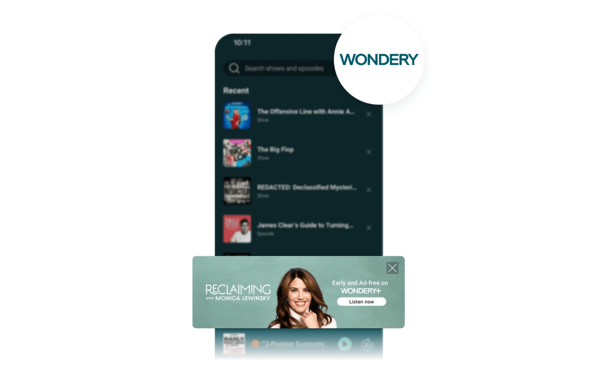 Wondery uses Braze Content Cards™ to boost audience engagement and raise awareness of Wondery+, their premium listening service