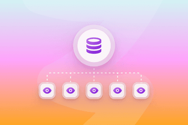 an illustration of a stack of coins on a pink and orange background