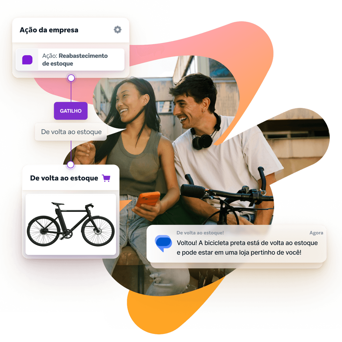 An example back-in-stock alert push notification