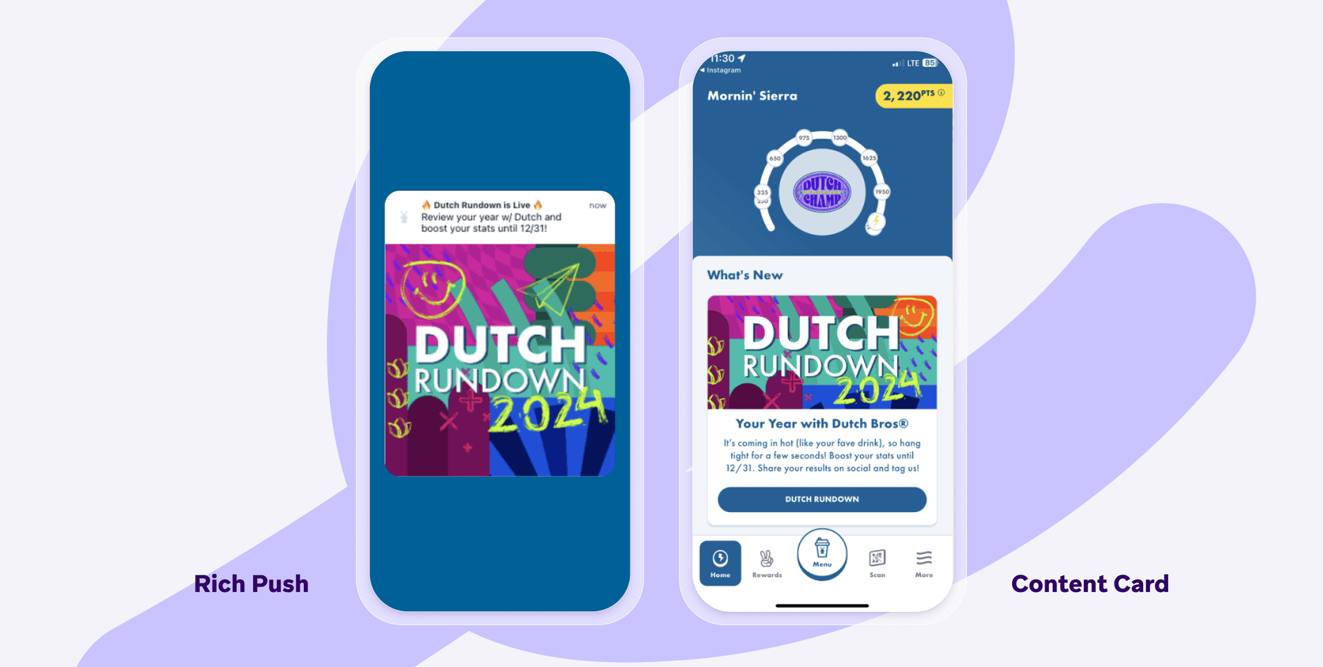 a screenshot of a dutch rundown app on a phone