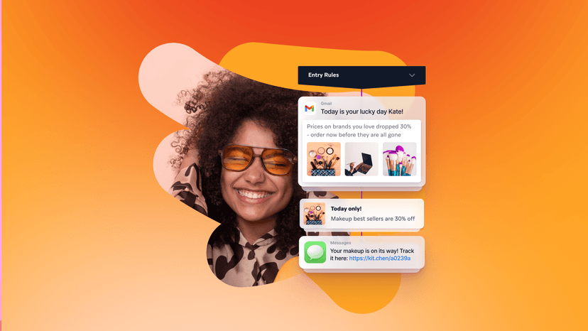 a woman wearing sunglasses is smiling in front of a screen that says entry rules