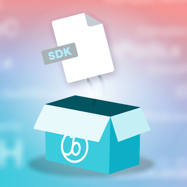 an open box with a sticker that says sdk on it