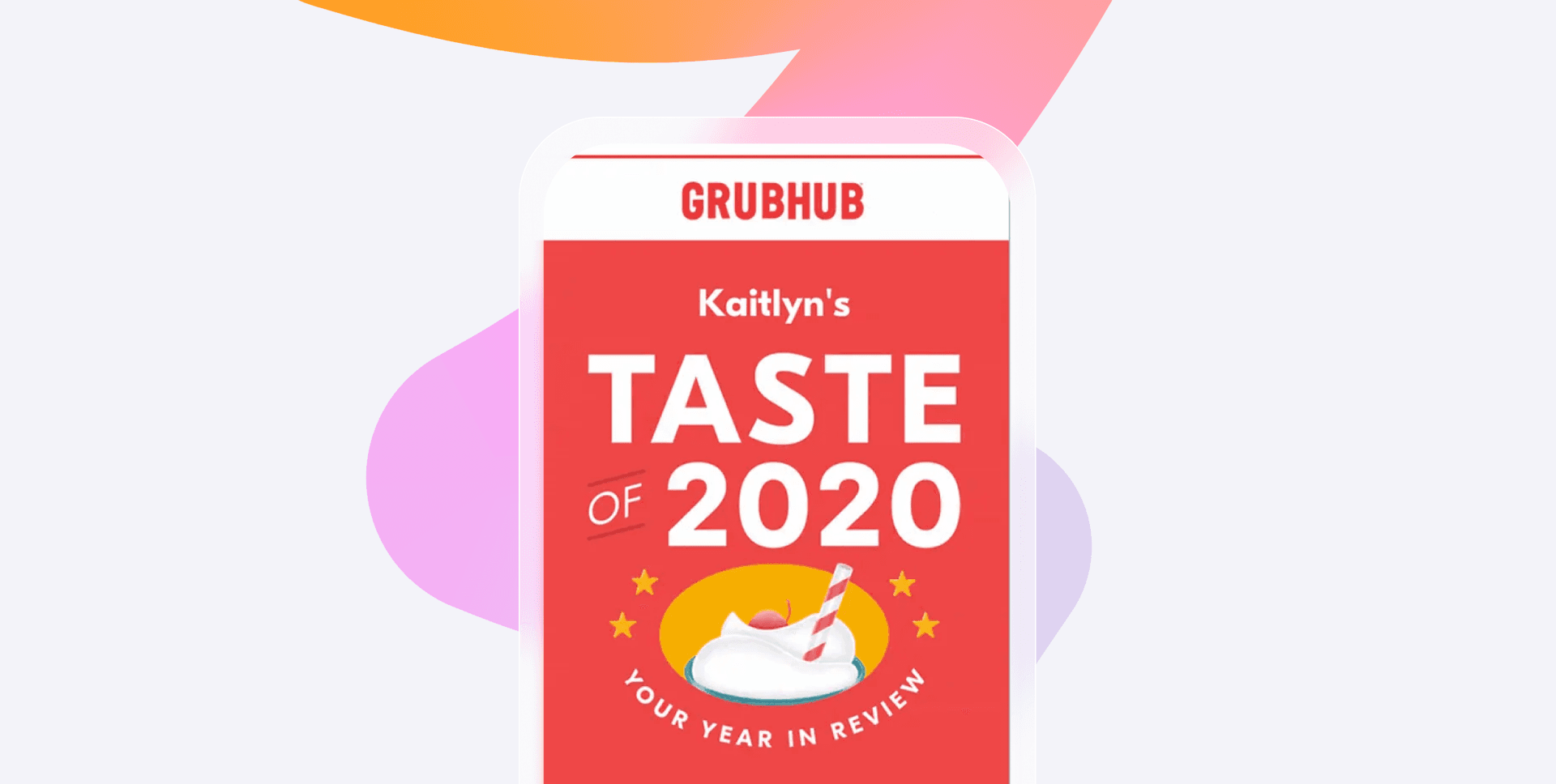 a phone displays a taste of 2020 advertisement