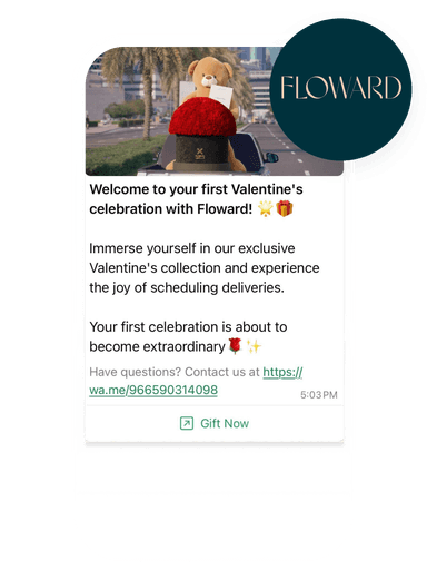 a welcome to your first valentine 's celebration with floward advertisement
