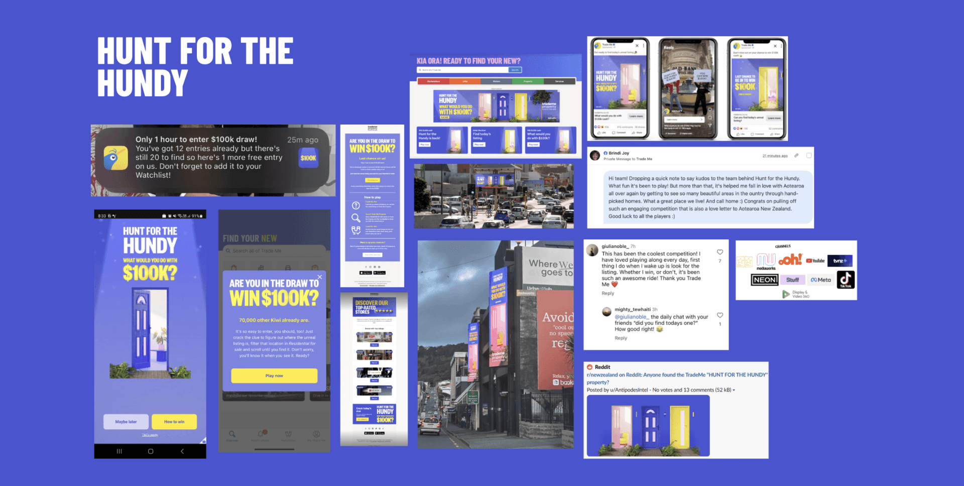 a collage of advertisements for hunt for the hundy