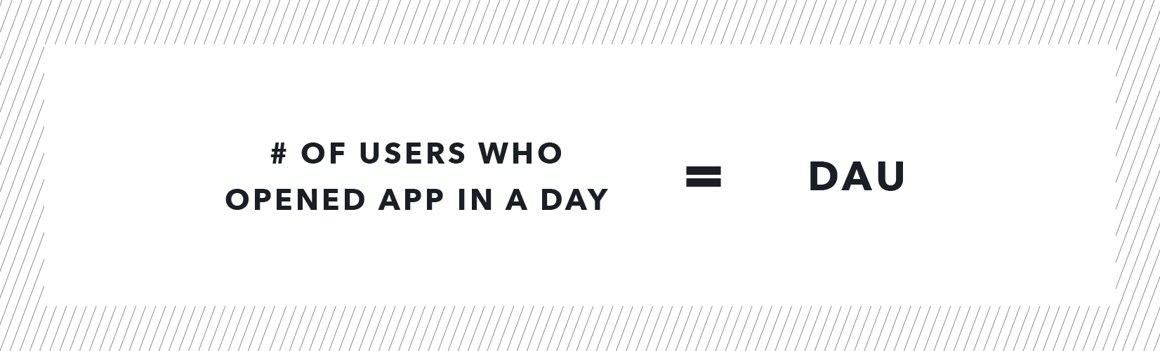 the number of users who opened an app in a day is equal to the number of users who opened an app in a day .
