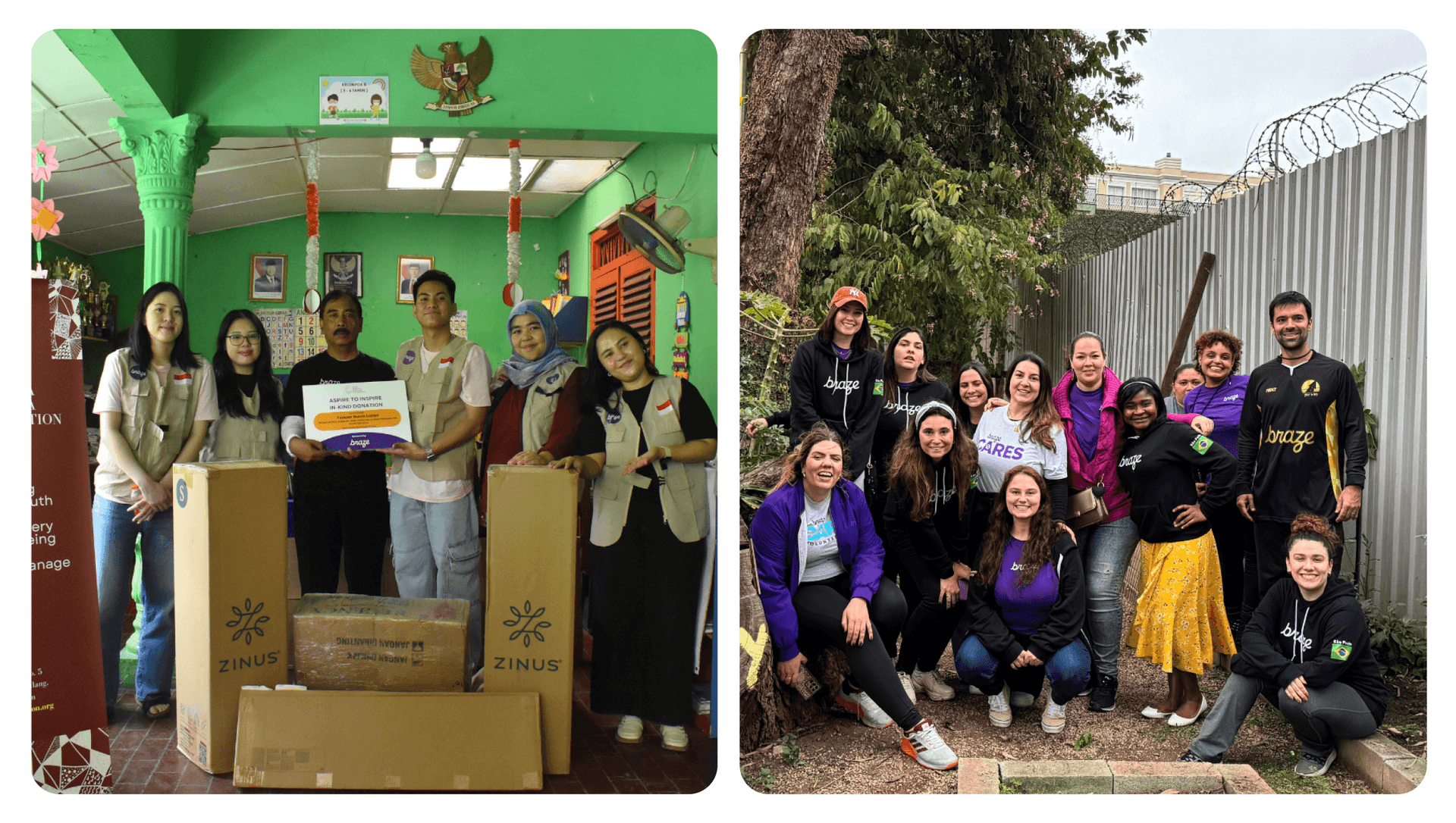a group of people are posing for a picture and one of them is wearing a lakers jersey