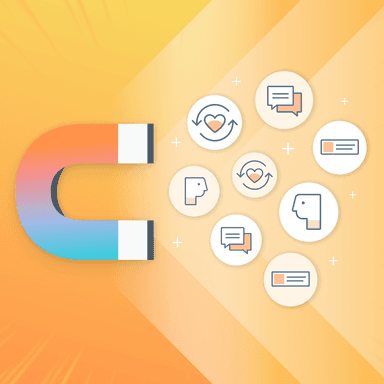 magnet attracting messaging icons