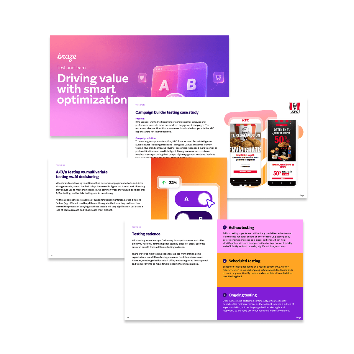 Interior pages of the test and learn guide