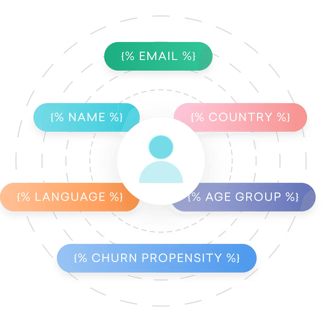 a graphic showing the percentages of a person 's name email language and age group