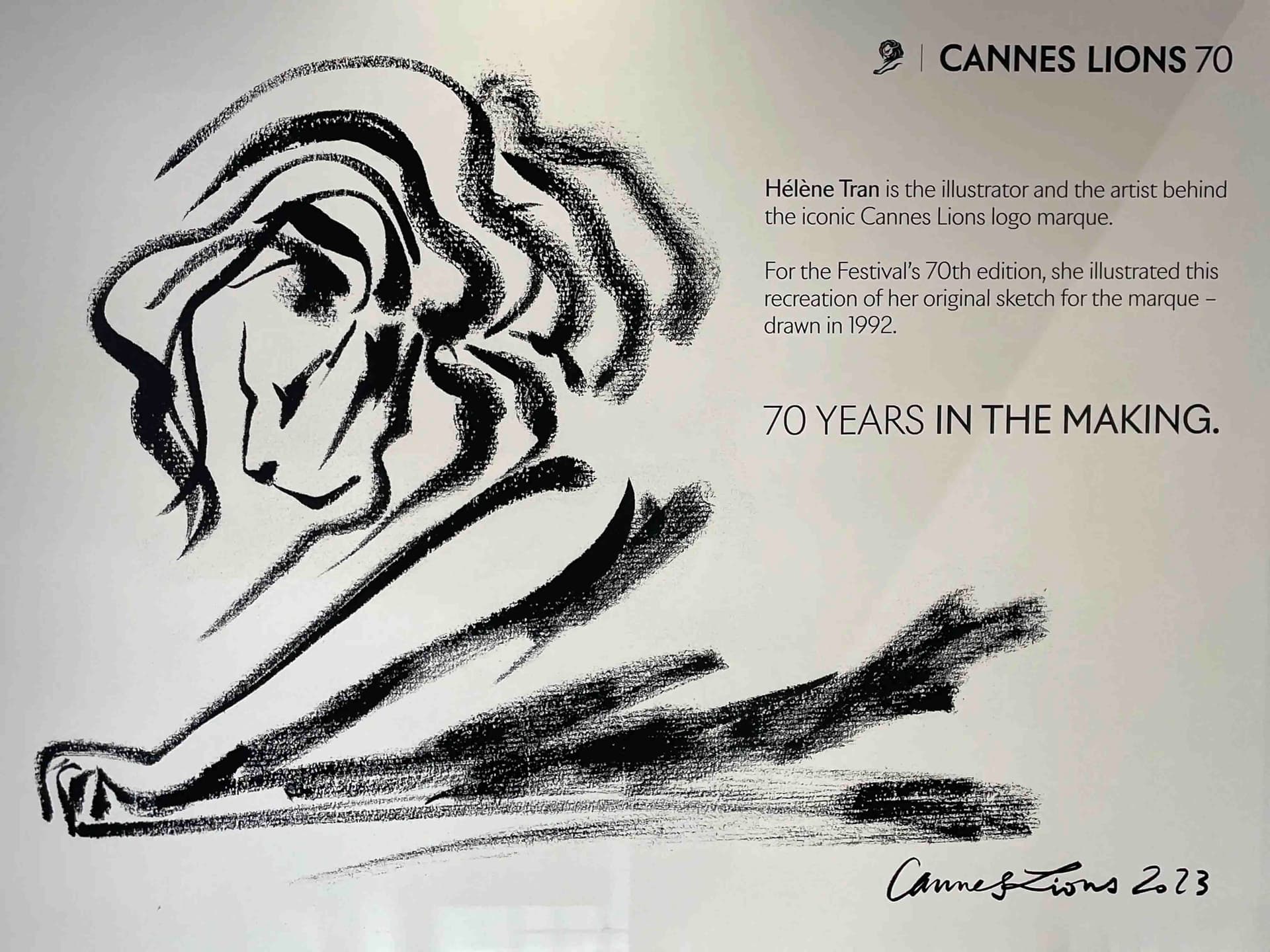 (会場のいたるところに、70周年とライオンの組み合わせが!)