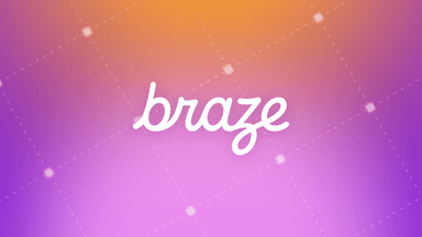 the word braze is on a purple background