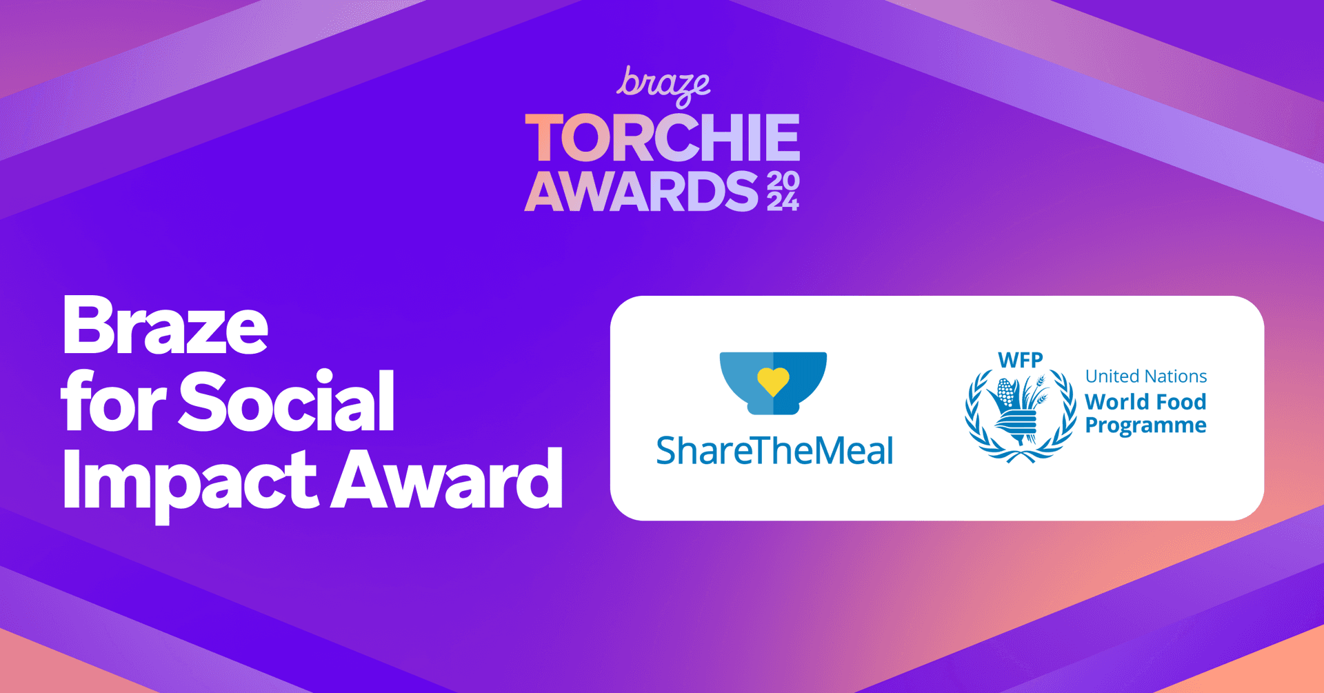 an advertisement for braze for social impact award