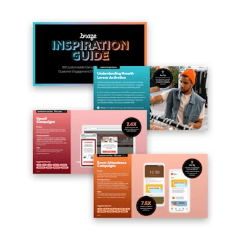 a braze inspiration guide is displayed on a white background