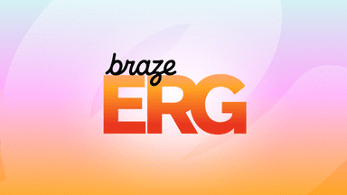 a logo for braze erg with a colorful background