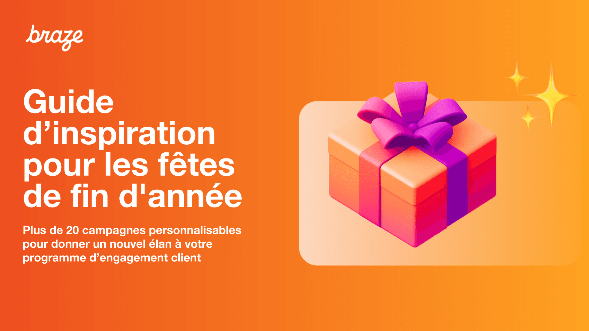 Braze's end-of-year holiday inspiration guide featuring a colorful gift box.