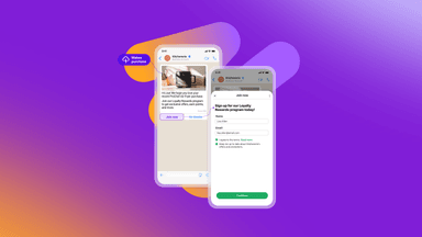 a phone with a sign up page on it