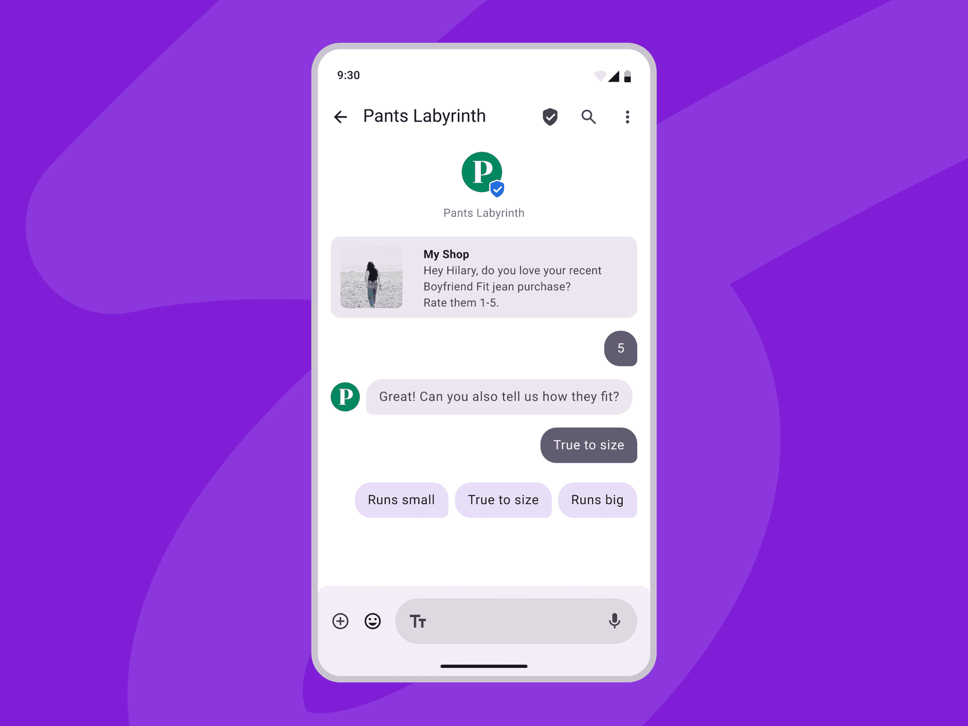 Uma tela de telefone mostrando uma conversa