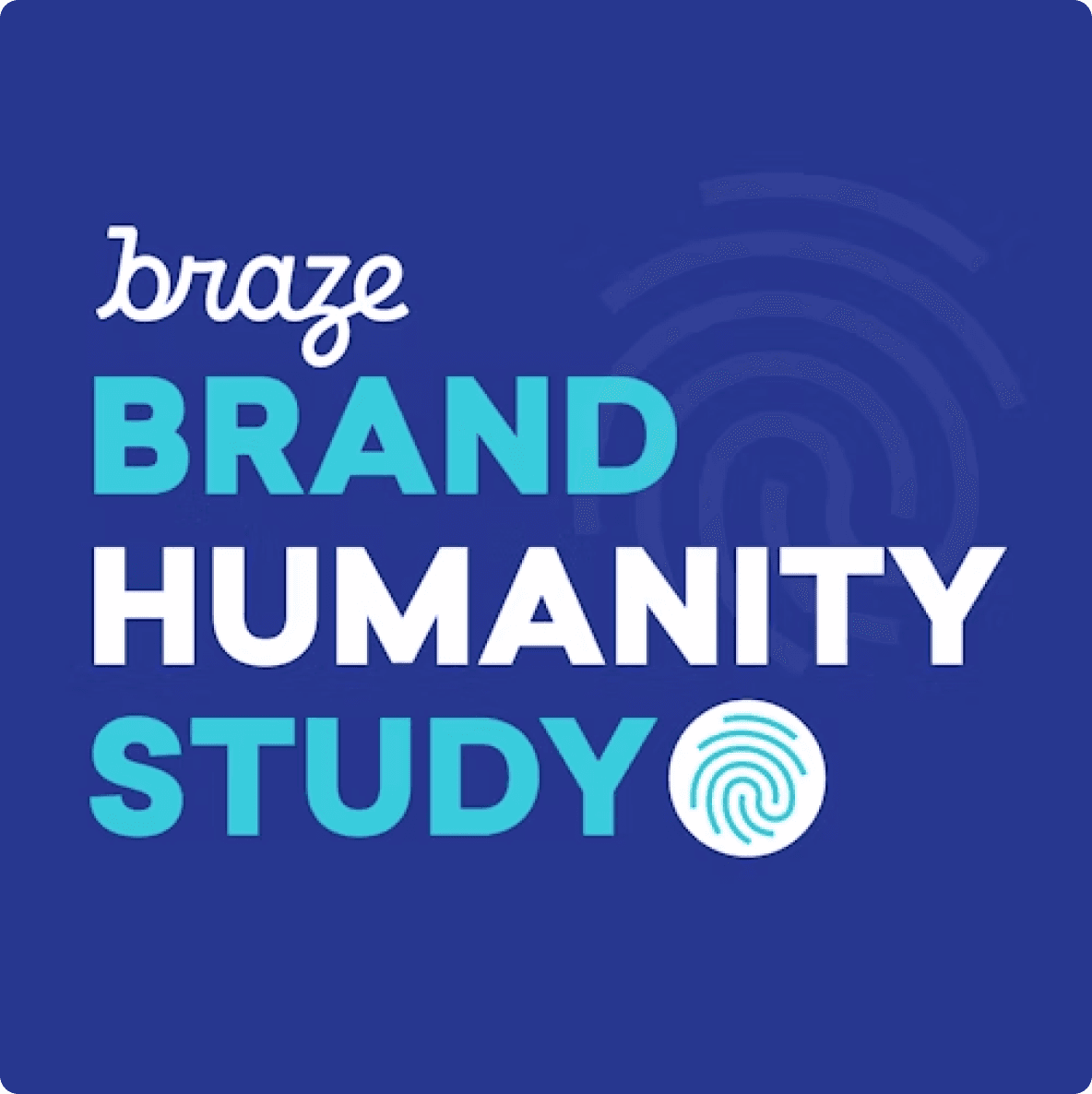 a blue logo for braze brand humanity study