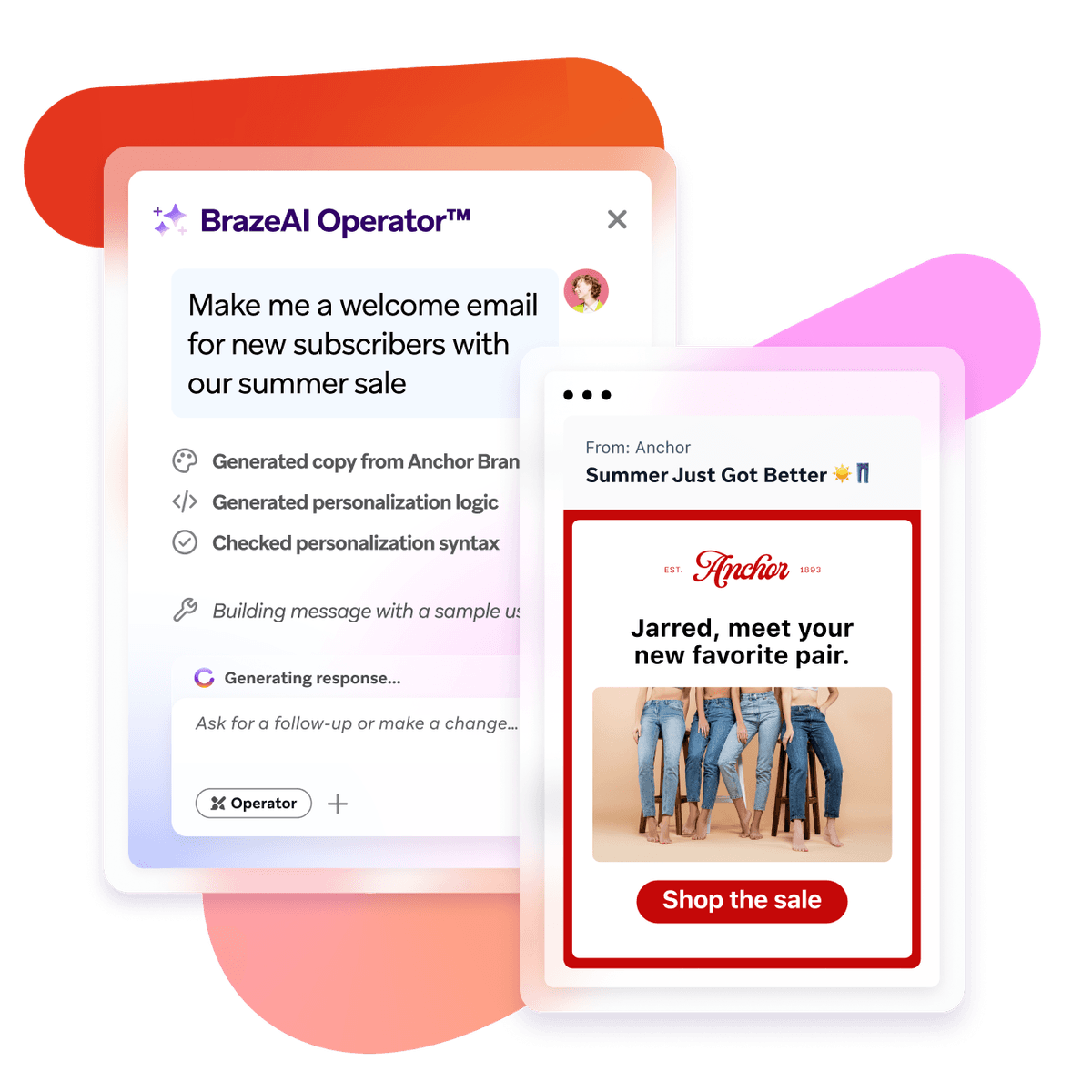 a screenshot of a welcome email for new subscribers