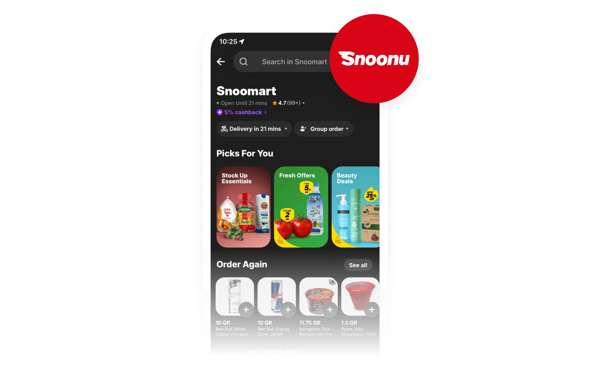 Snoonu drives customer loyalty and repeat orders through a gamified shopping experience