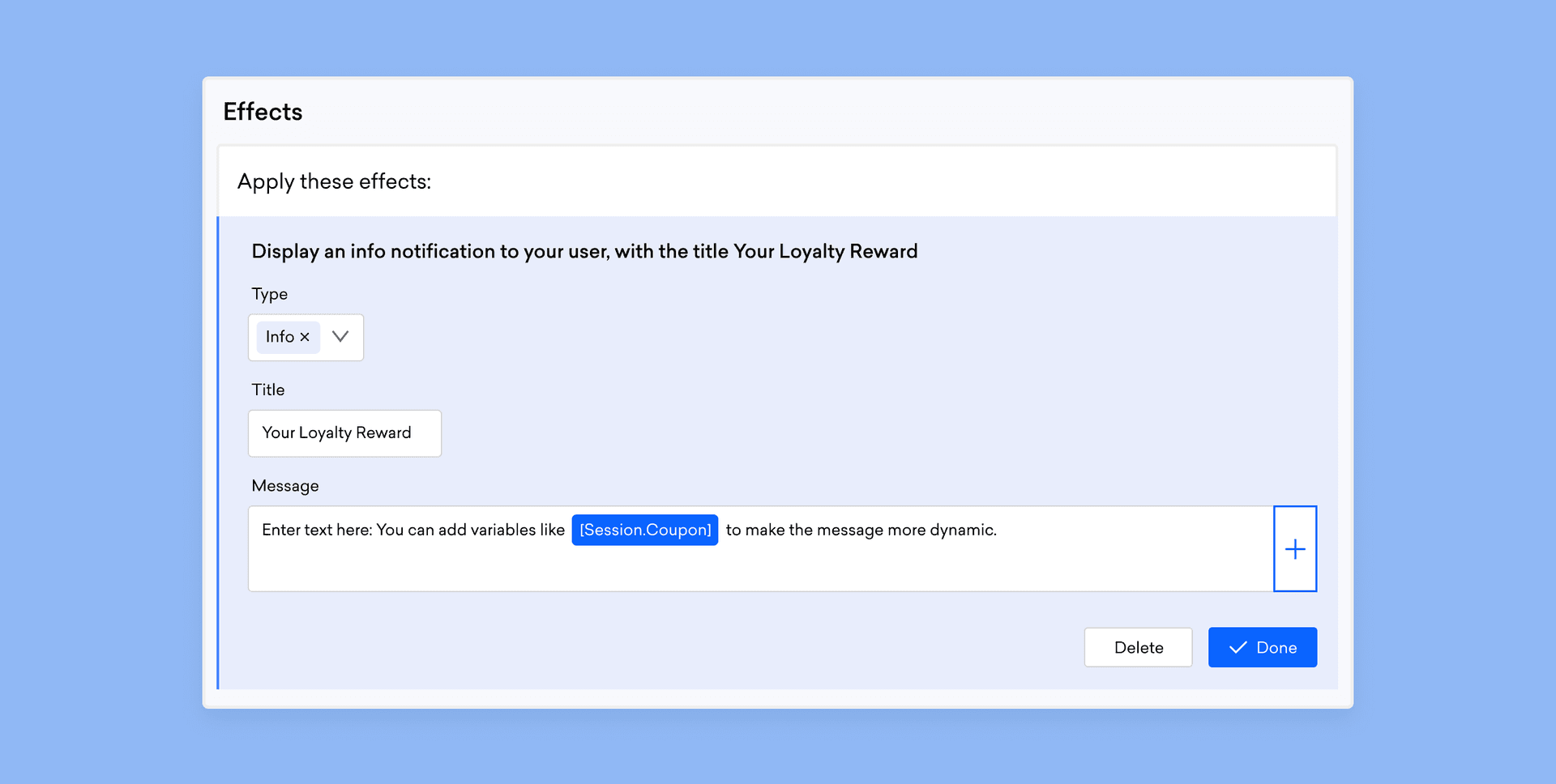 a screen that says apply these effects on it