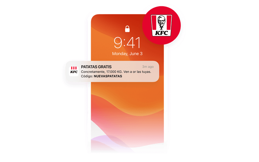 a phone with a kfc logo on it