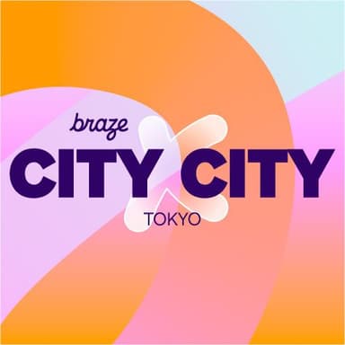 a logo for braze city city tokyo with a colorful background .