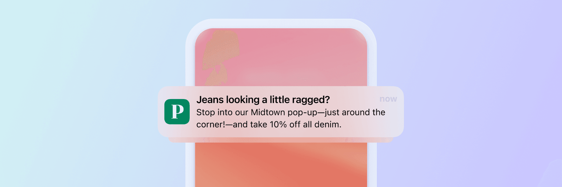 a notification on a phone that says jeans looking a little ragged