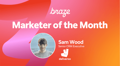 a poster that says braze marketer of the month