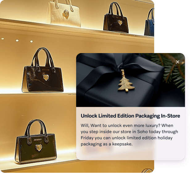 an advertisement for a limited edition packaging in-store