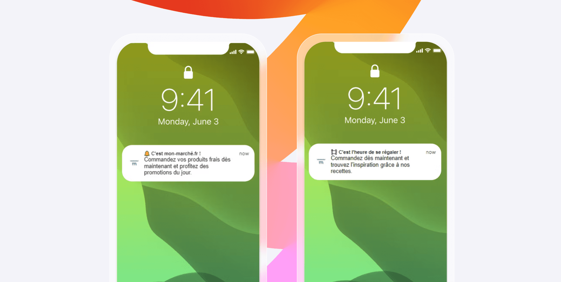 une notification push de mon-marché