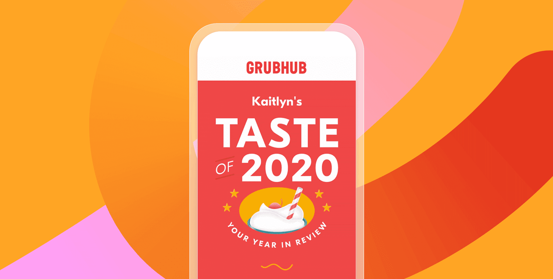 a phone displaying a taste of 2020 app