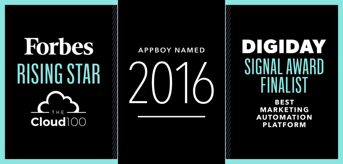 Appboy Named Forbes Cloud 100: Rising Star, and Digiday Signal Award Finalist for Best Marketing Automation Platform