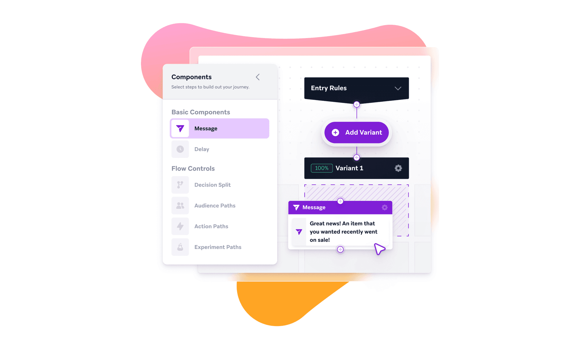 a computer screen shows a flow chart with a message that says " great news an item that you wanted recently went on sale "
