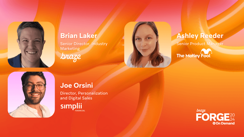 brian laker joe orsini and ashley reeder are featured on an orange background