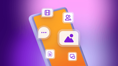 a phone with a bunch of icons on it