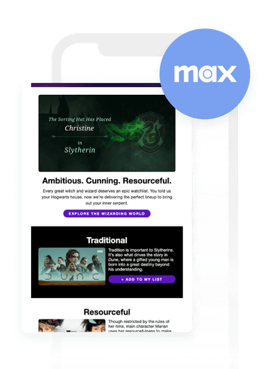 a phone screen with a max logo on it