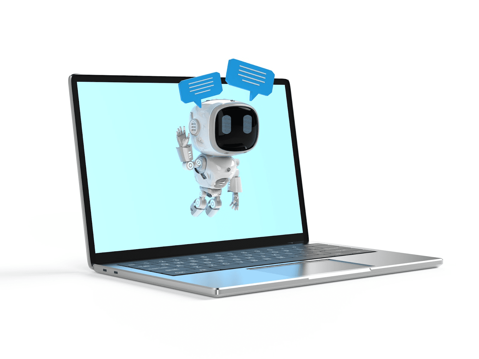 PCからロボットが出てくる画像