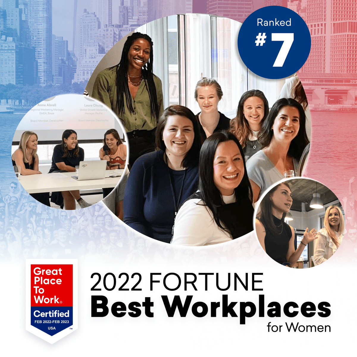 Braze Recognized as a Top Workplace for Women by Fortune and Great Place to Work