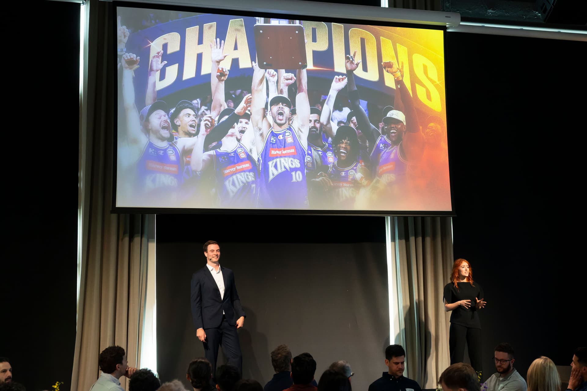 champions slide on a screen